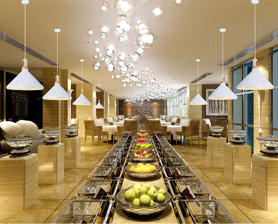 โคมไฟห้อยเพดานนอร์ดิกหัวไม้