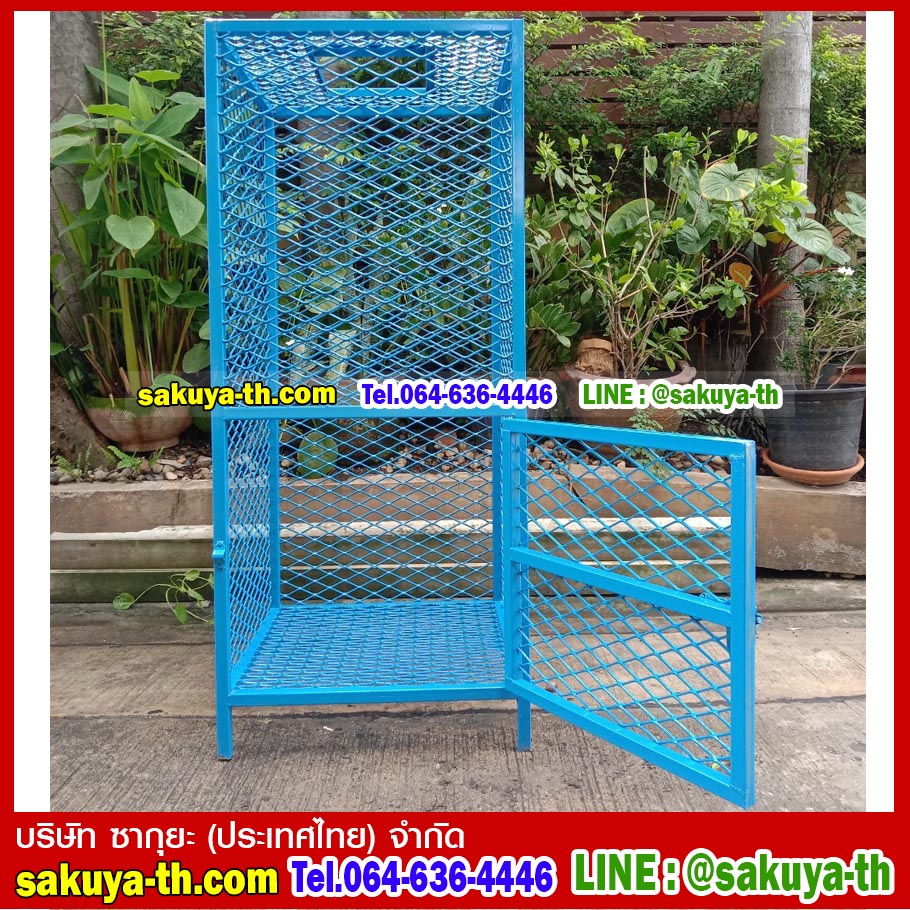 ตะแกรงทิ้งขยะขนาดใหญ่แบบมีประตู