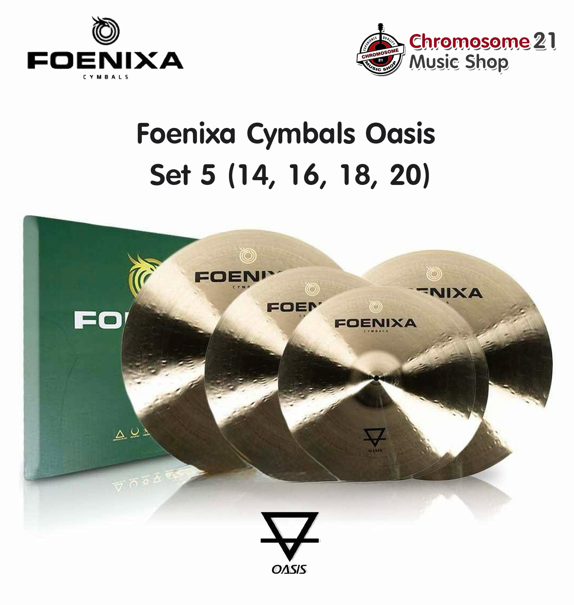 ฉาบชุด Foenixa Oasis Cymbals Pack ชุด 5 ชิ้น (HH14,16,18,R20)