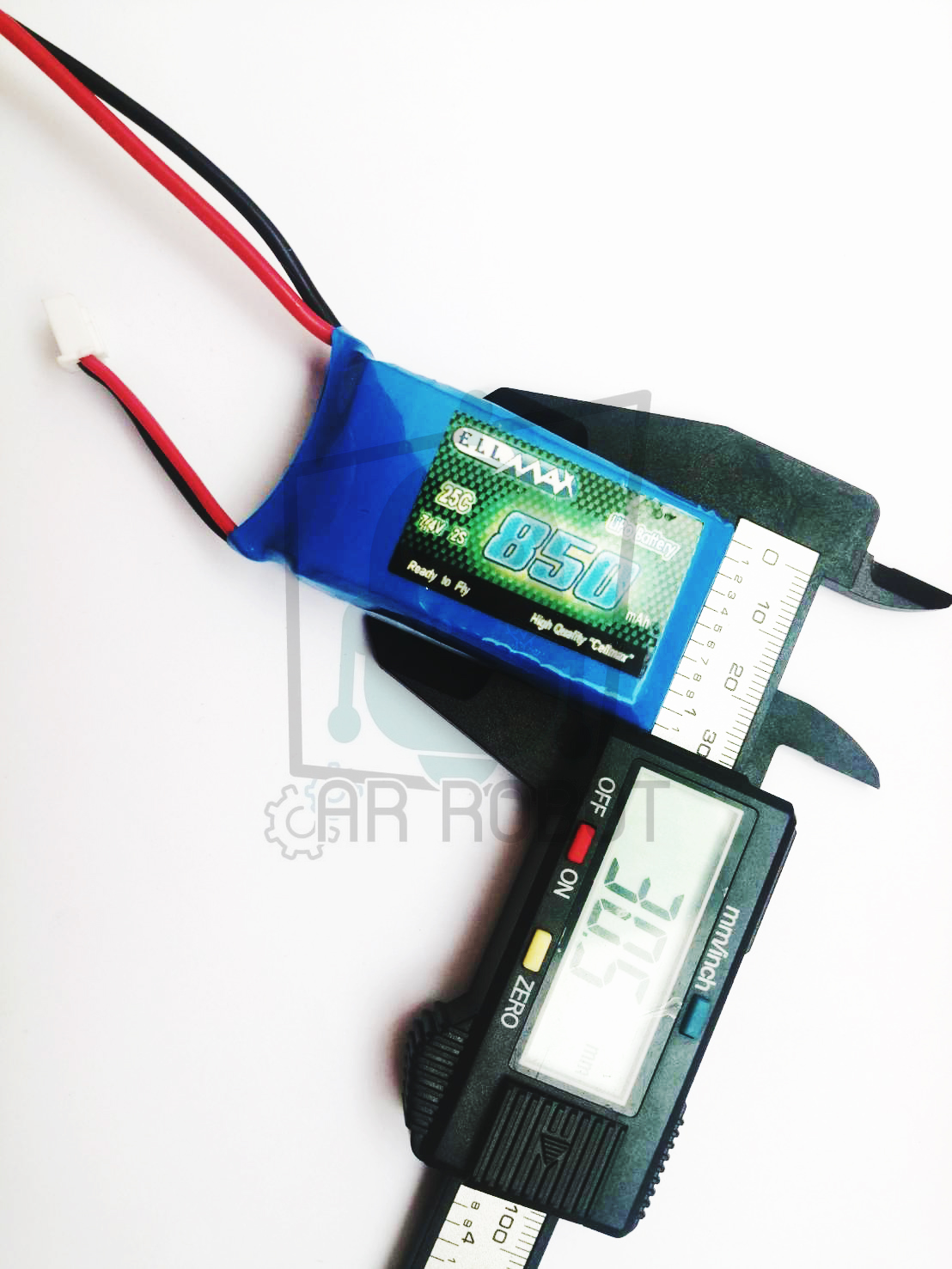 แบตเตอรี่ Li-PO 2S 7.4V ขนาด 850 mAH