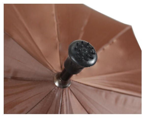 ร่มไม้เท้า สีน้ำตาลเข้ม