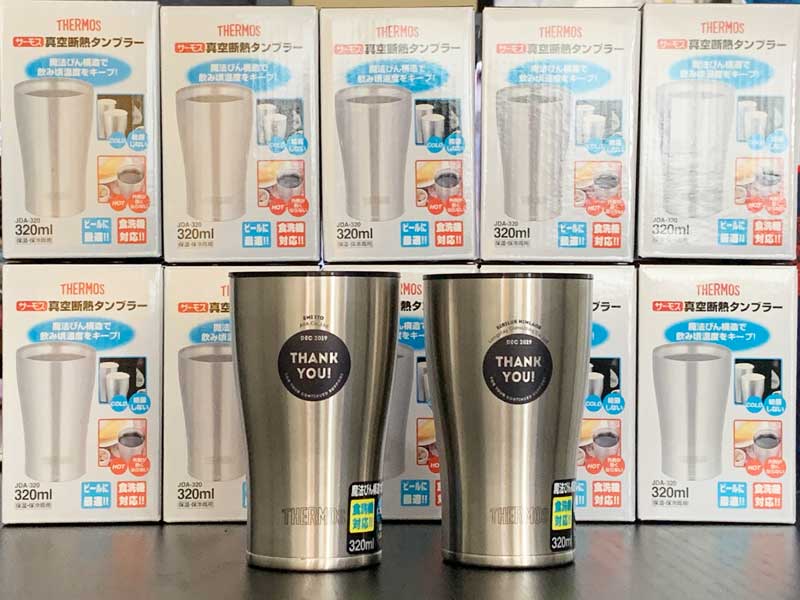 สกรีนโลโก้บนแก้วน้ำ Tumbler 1 ด้าน เปลี่ยนชื่อได้ ปากกับฐานกว้างไม่เท่ากัน ด้านข้างเอียง