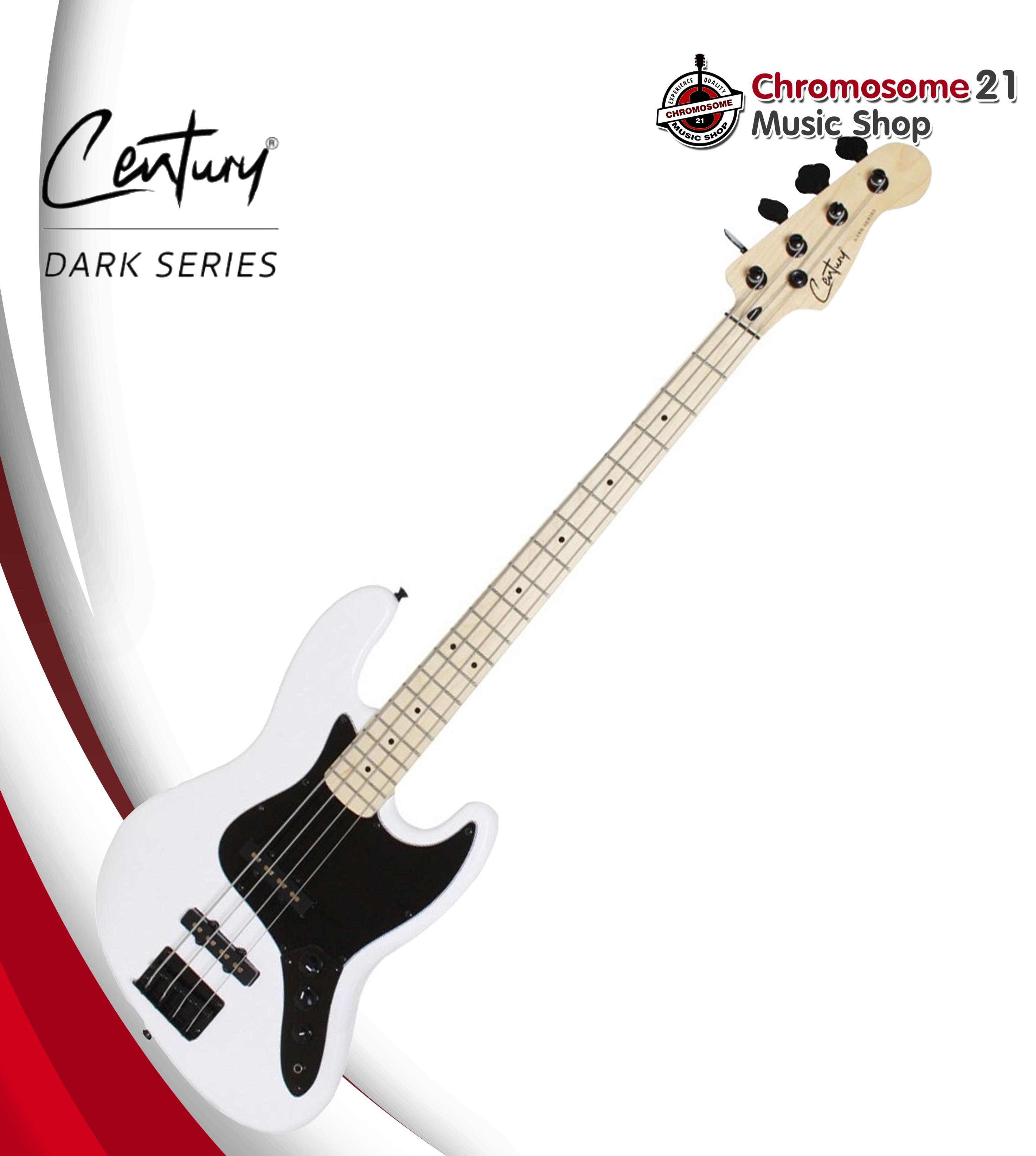 เบส 4 Century DJB Dark Series Jazz Bass (สีขาว)