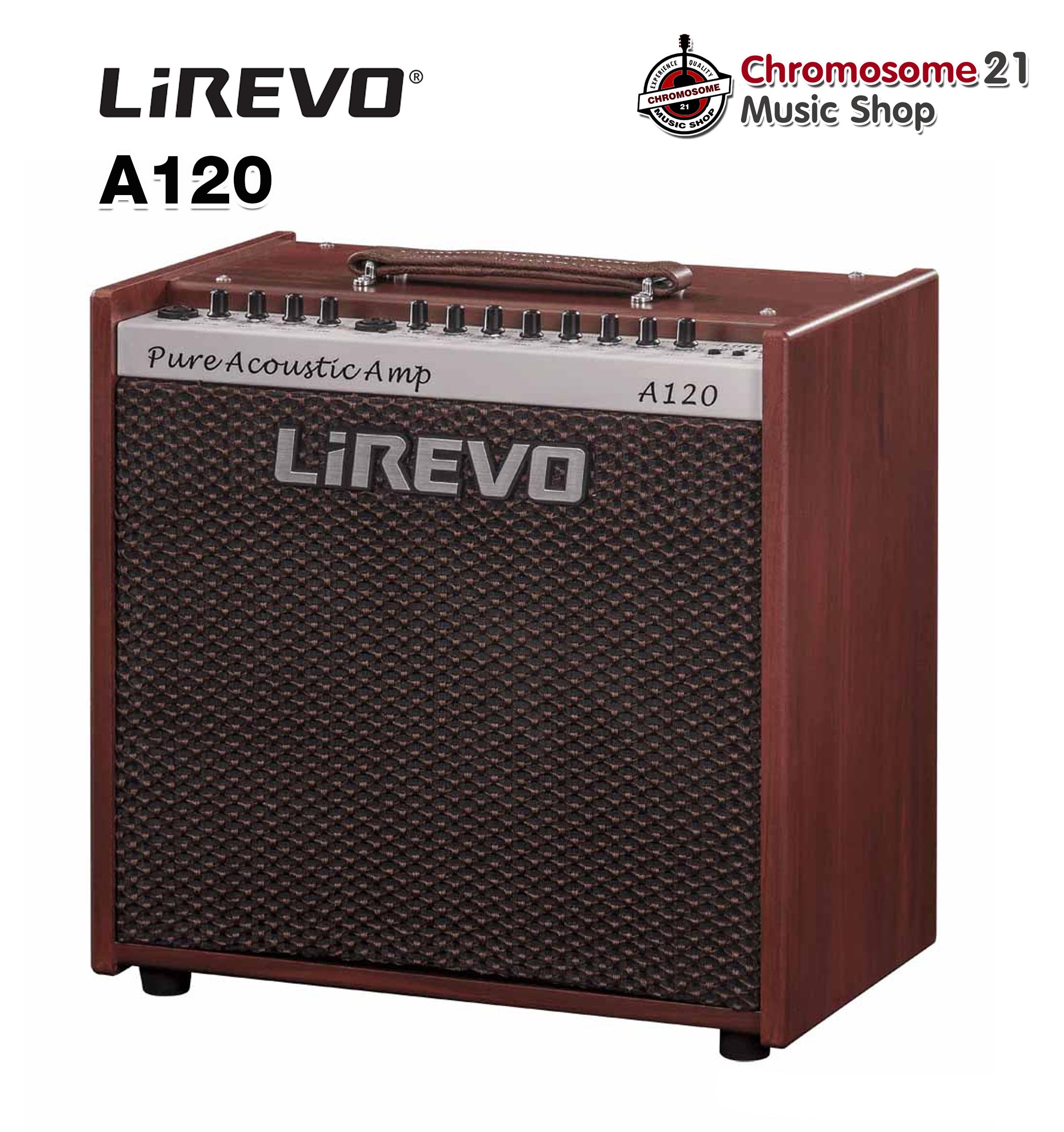 แอมป์อะคูสติก Lirevo A120 120 วัตต์ ต่อมือถือผ่านบลูทูธได้ ต่อไมค์ได้ พร้อมเอฟเฟค Chorus/Delay/Reverb