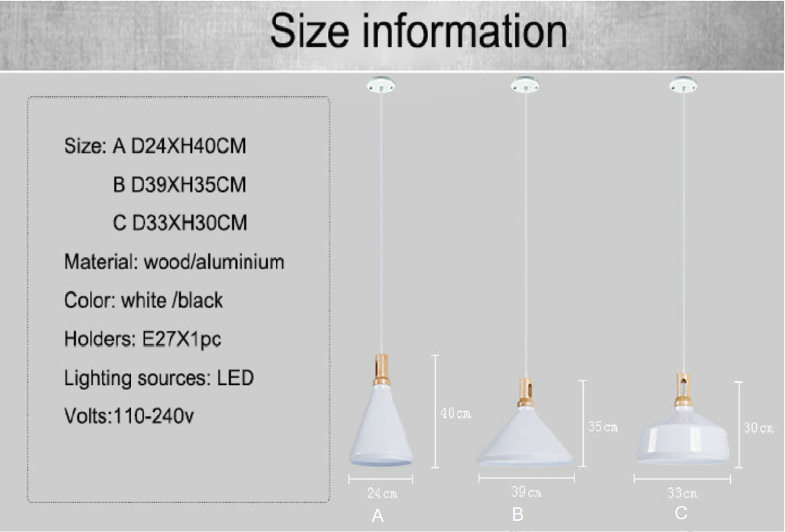 โคมไฟห้อยเพดานนอร์ดิกหัวไม้