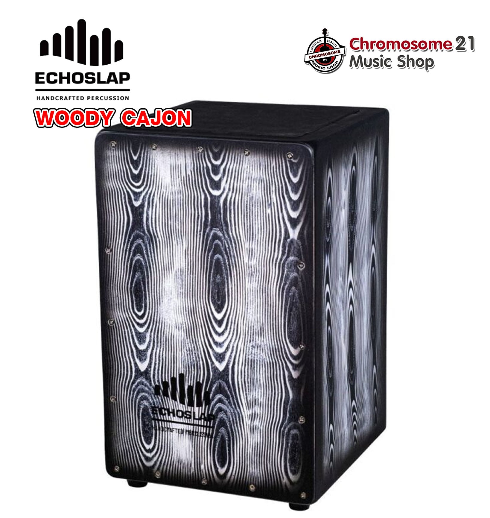 คาฮอง Echoslap Woody Cajon สีลายไม้ดำ
