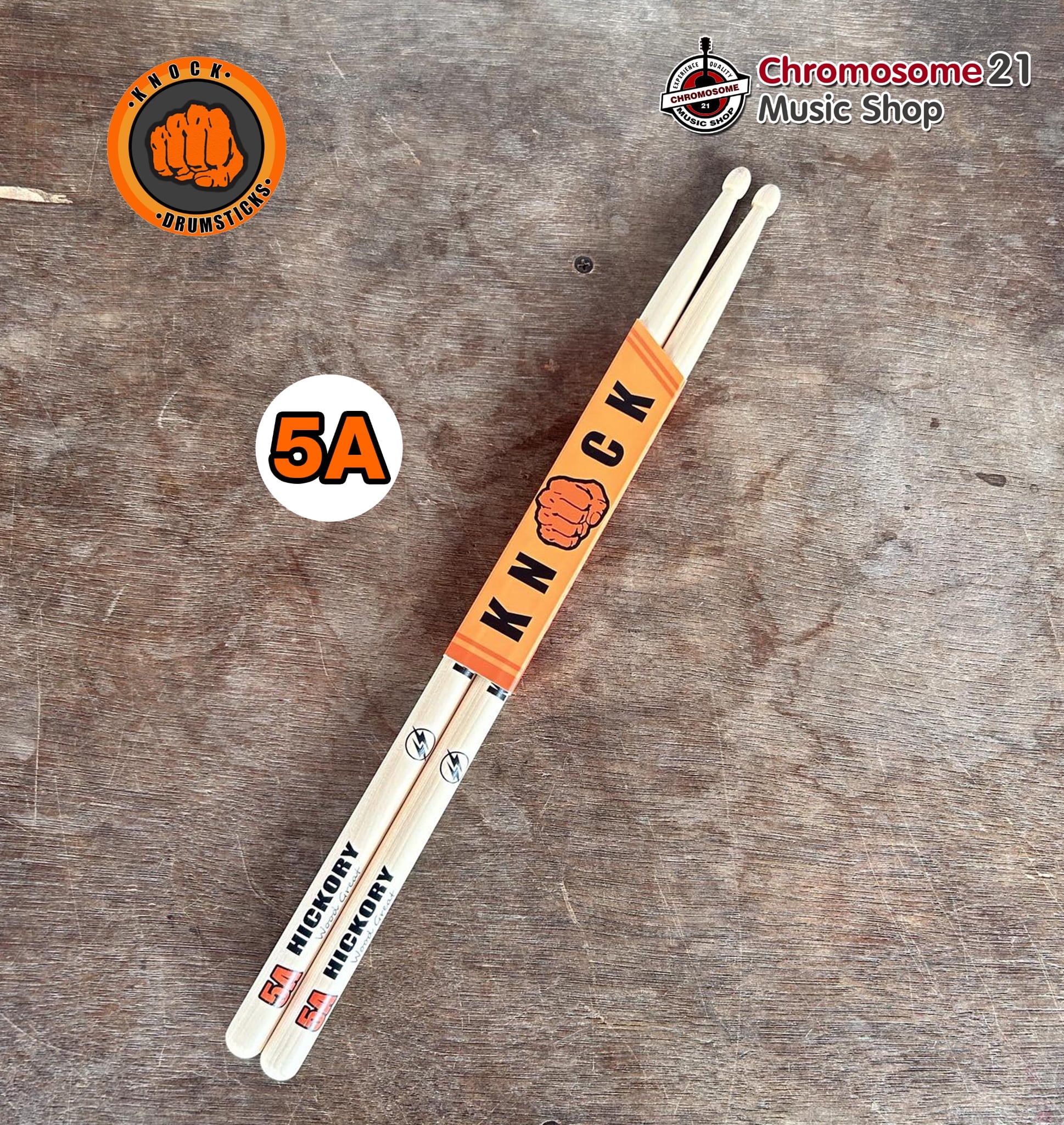 ไม้กลอง Knock ขนาด 5A Hickory Wood Great