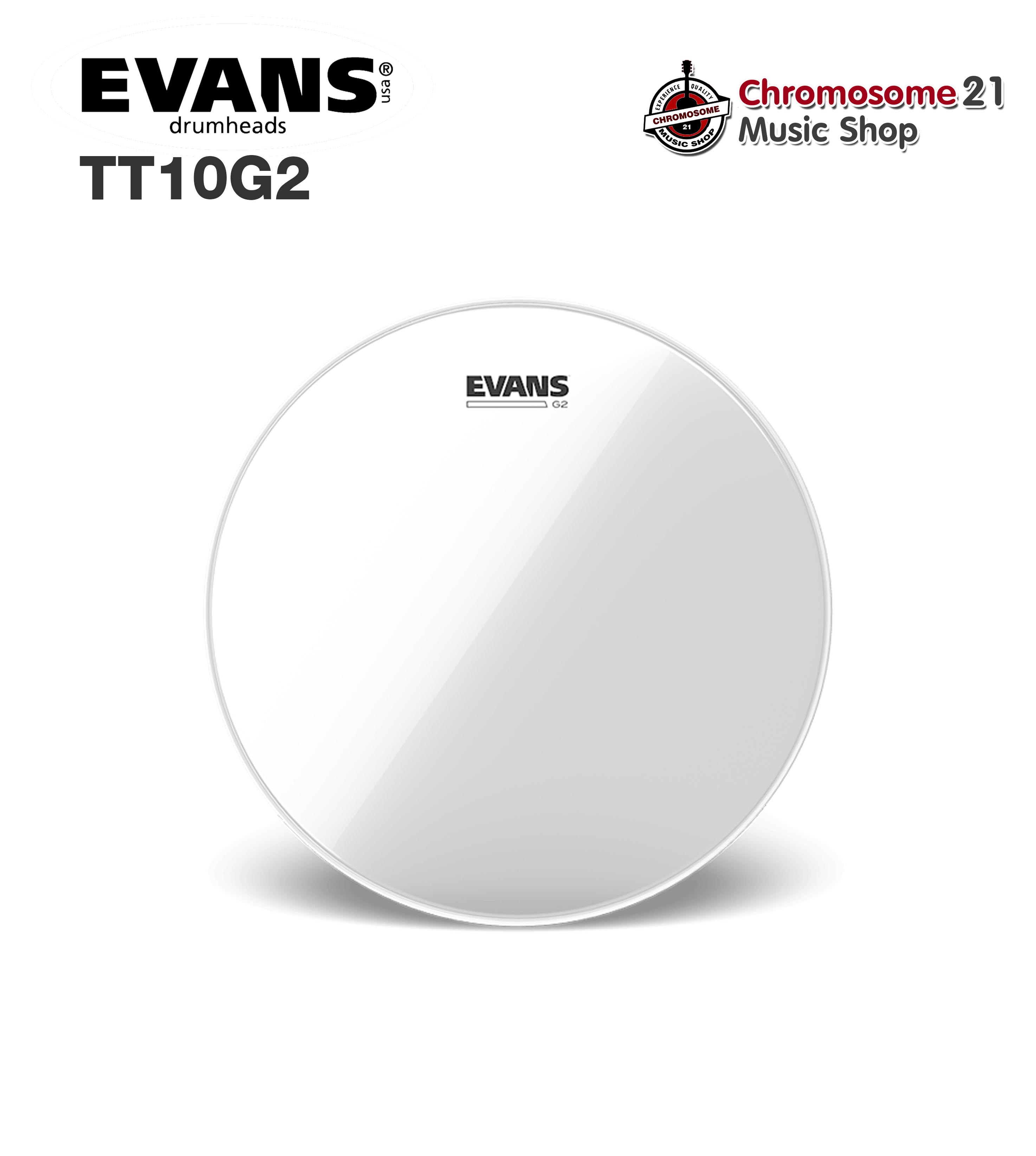 หนังกลองทอม Evans TT10G2 ขนาด 10 นิ้ว หนังใส 2 ชั้น