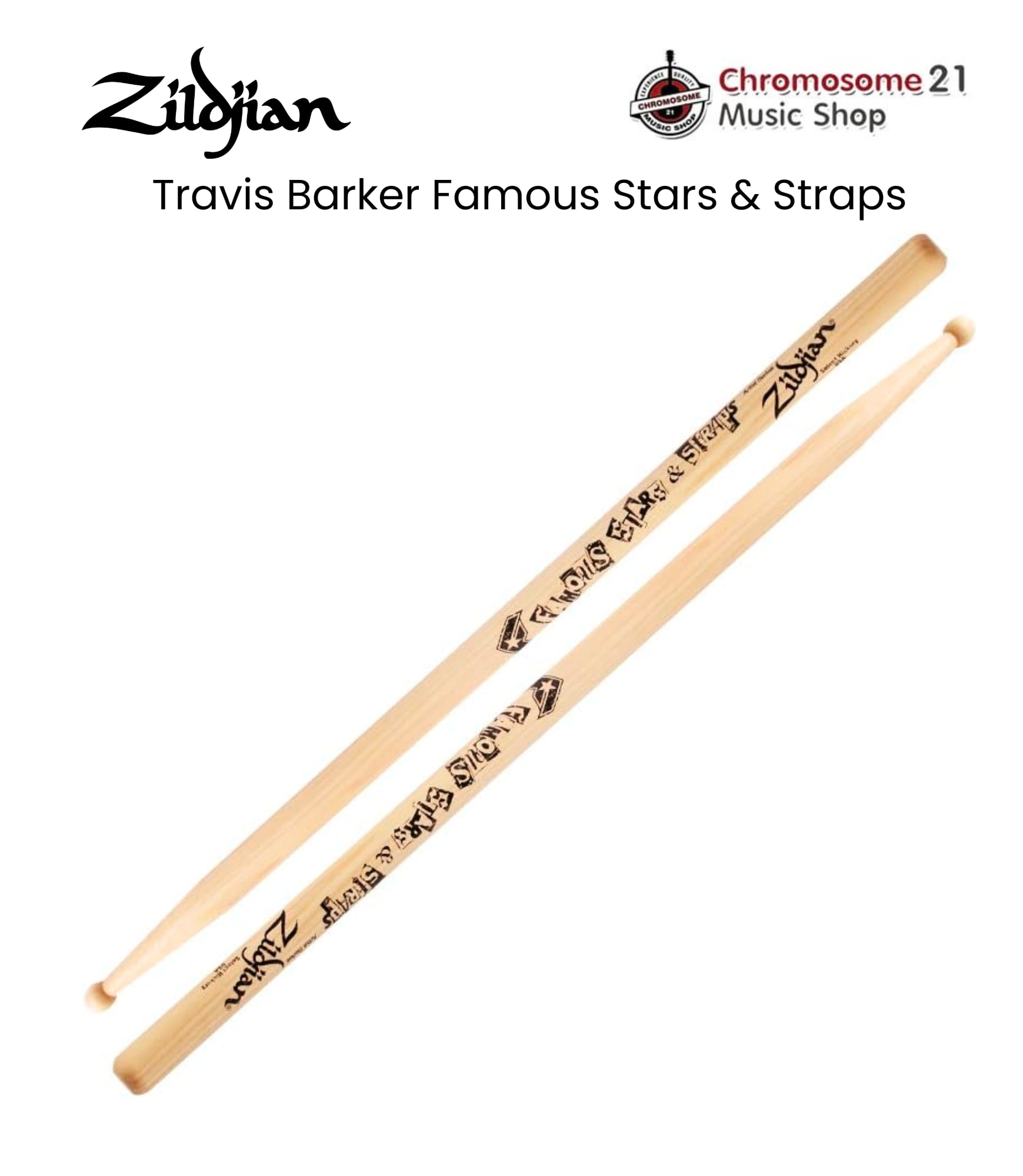 ไม้กลอง Zildjian Travis Barker Famous S&S Artist Series Drumsticks