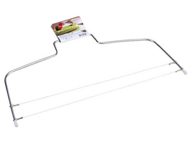 ลวดตัดเค้ก ลวดสไลด์เค้ก ลวดแบ่งเค้ก เส้นคู่ ก้านแสตนเลส