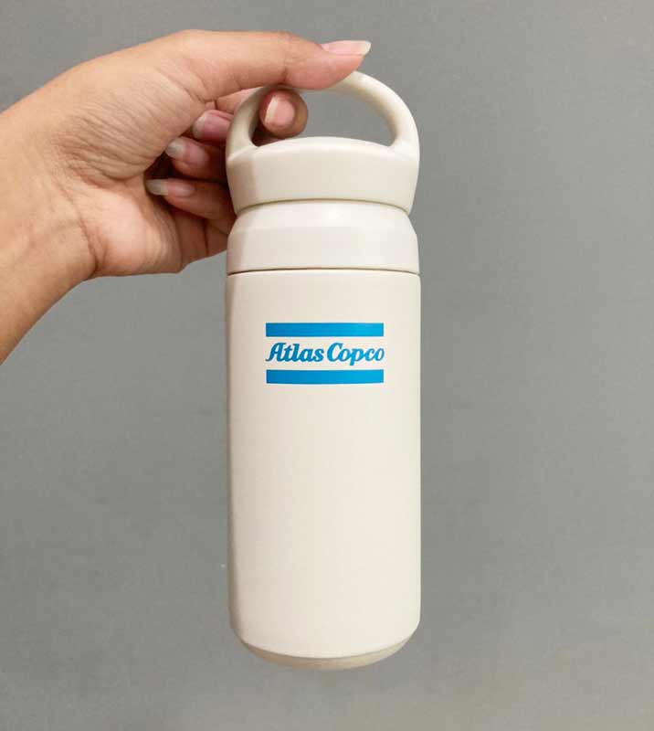 กระบอกน้ำเก็บความเย็น พร้อมพิมพ์ ใส่ชื่อ ขนาด 350 mL.