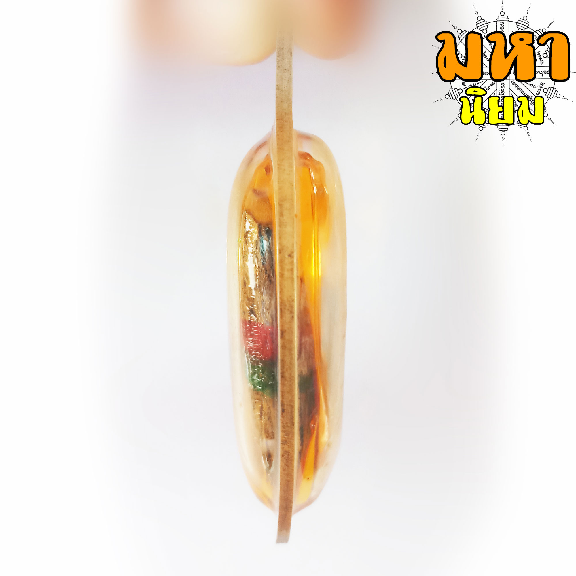 สาริกาลิ้นทอง (องค์ใหญ่) แช่น้ำมัน เลี่ยมกรอบอย่างดี