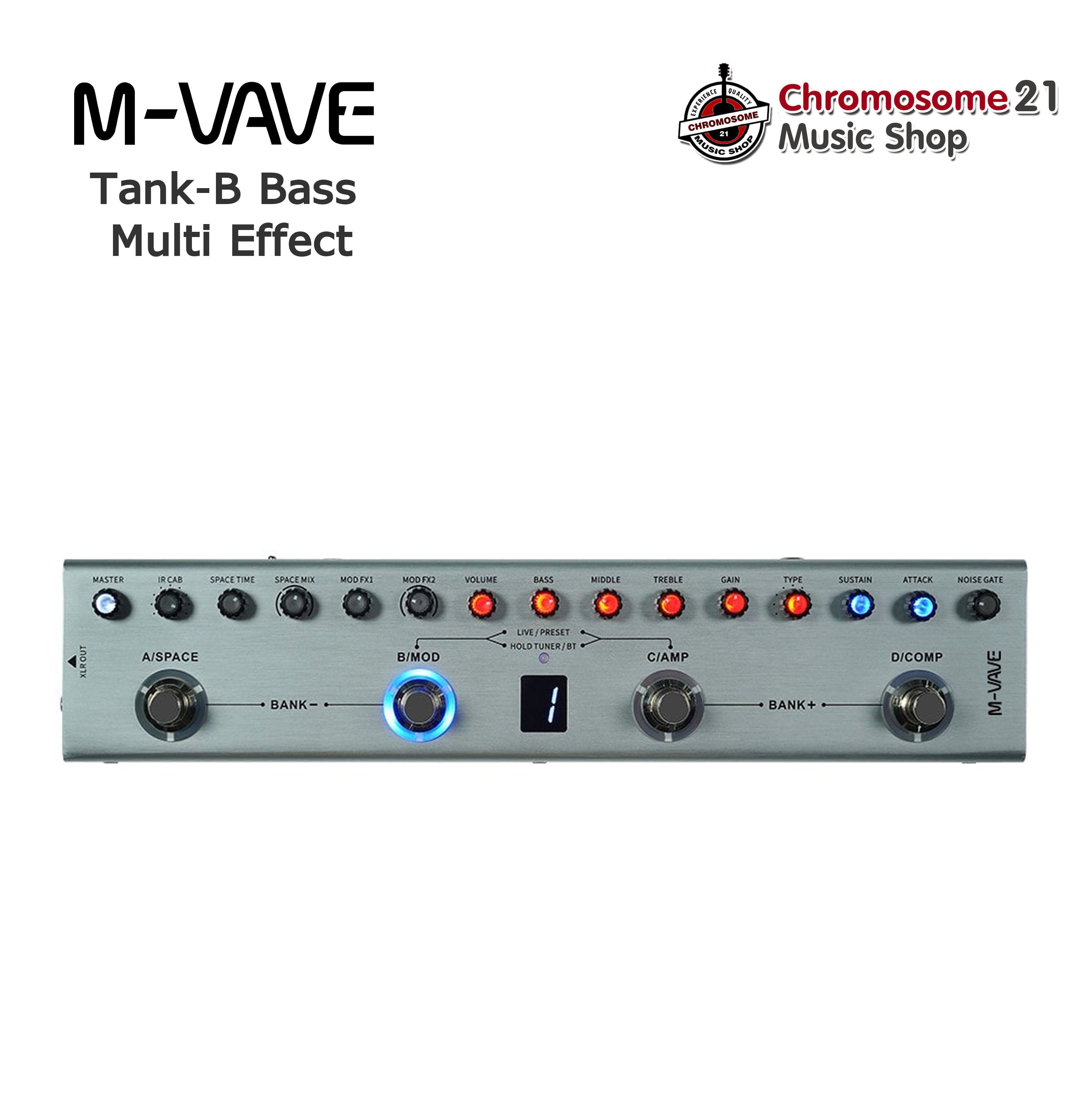 มัลติเอฟเฟคเบส M-VAVE Tank-B Bass