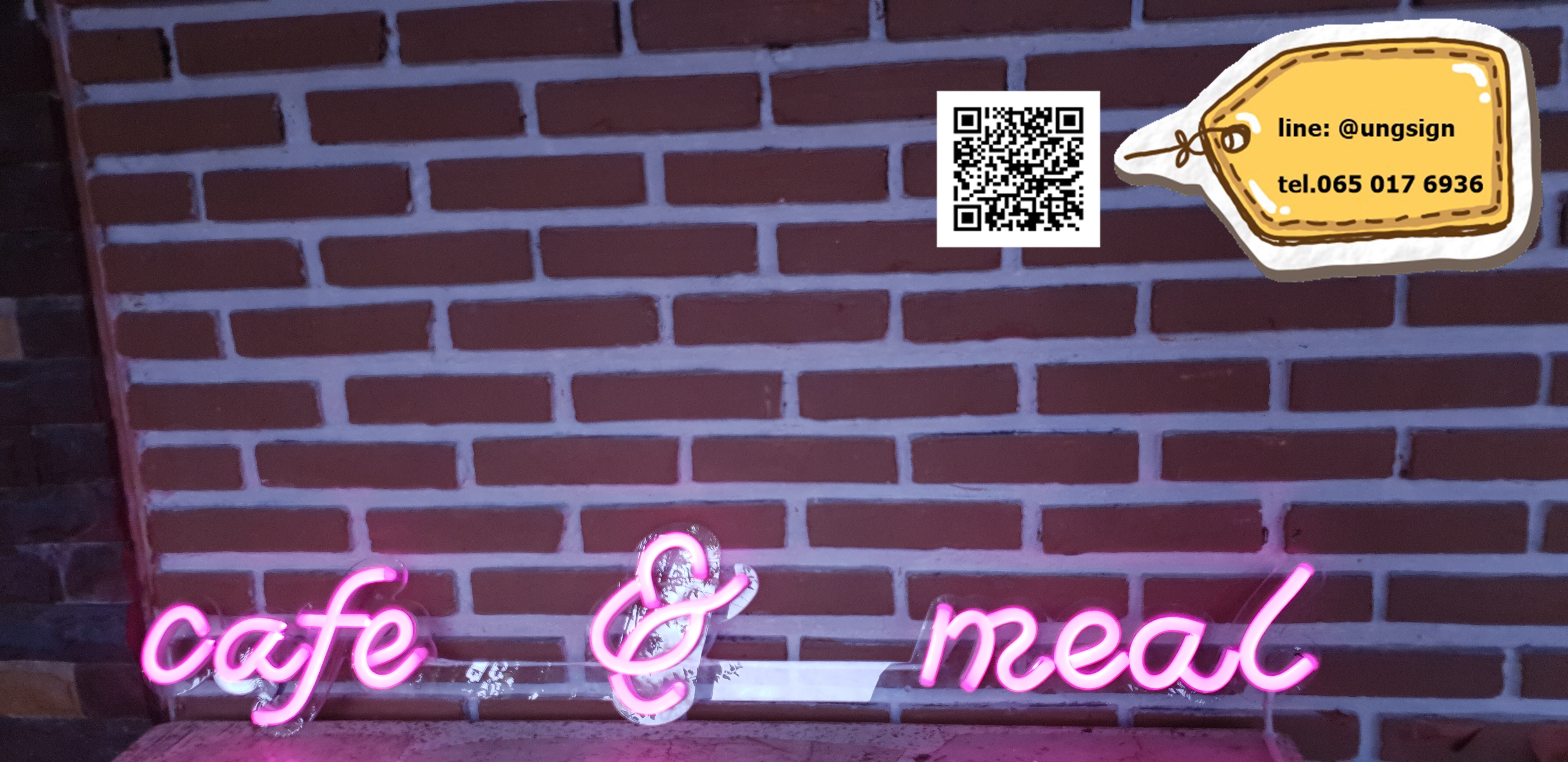ป้ายนีออนเฟรค cafe & meal