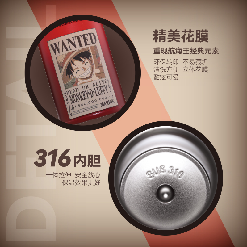 Pre - กระบอกน้ำ One Piece อนิเมะ 350ML(แท้จีน)