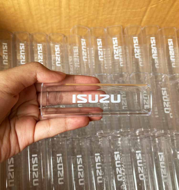 พิมพ์พลาสติก สกรีนพลาสติก โลโก้ 1 สี