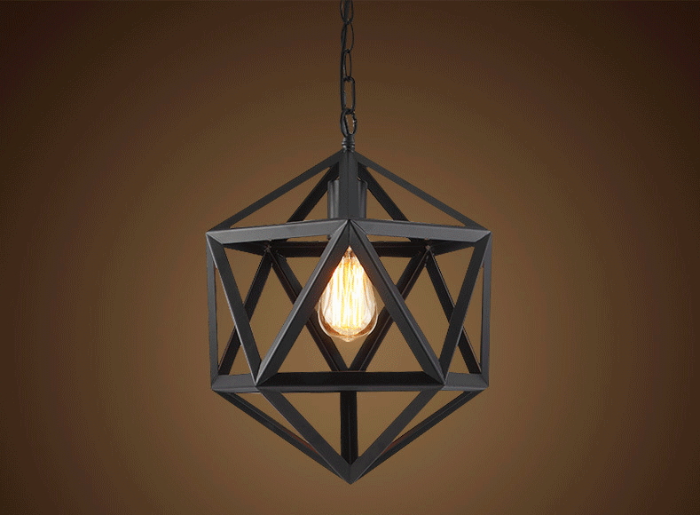 โคมไฟเหล็กดัดทรง 6 เหลี่ยม