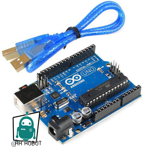 Arduino UNO R3 ATmega328P ATMEGA16U2 (Chip แบบถอดเปลี่ยนได้) พร้อมสาย USB
