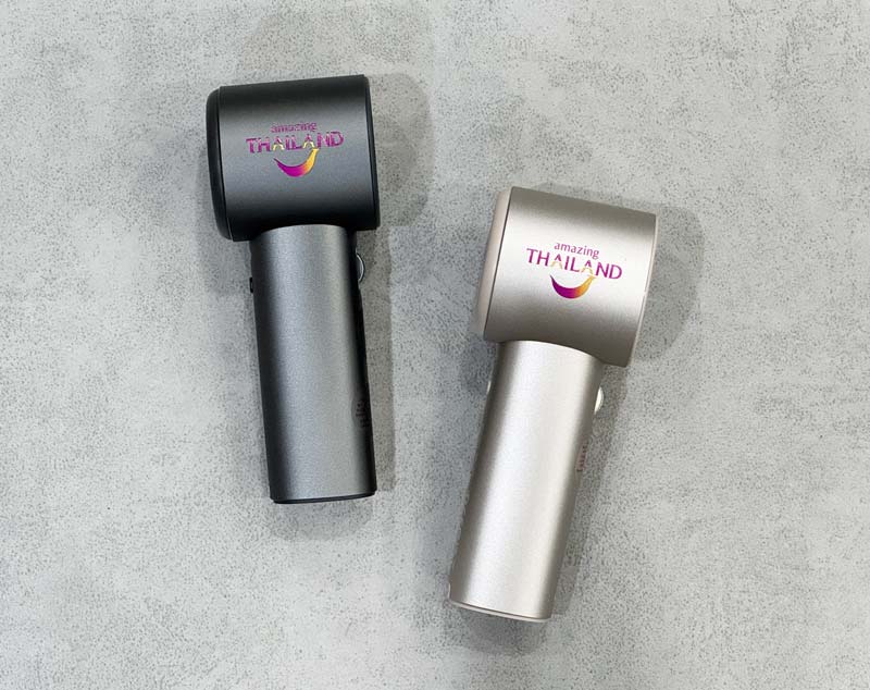 สกรีนโลโก้บนพัดลม พิมพ์โลโก้บนหน้าพัดลม มือถือ