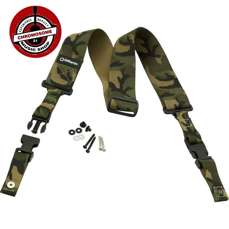 สายสะพายกีตาร์ DiMarzio ClipLock Strap : ลายทหาร