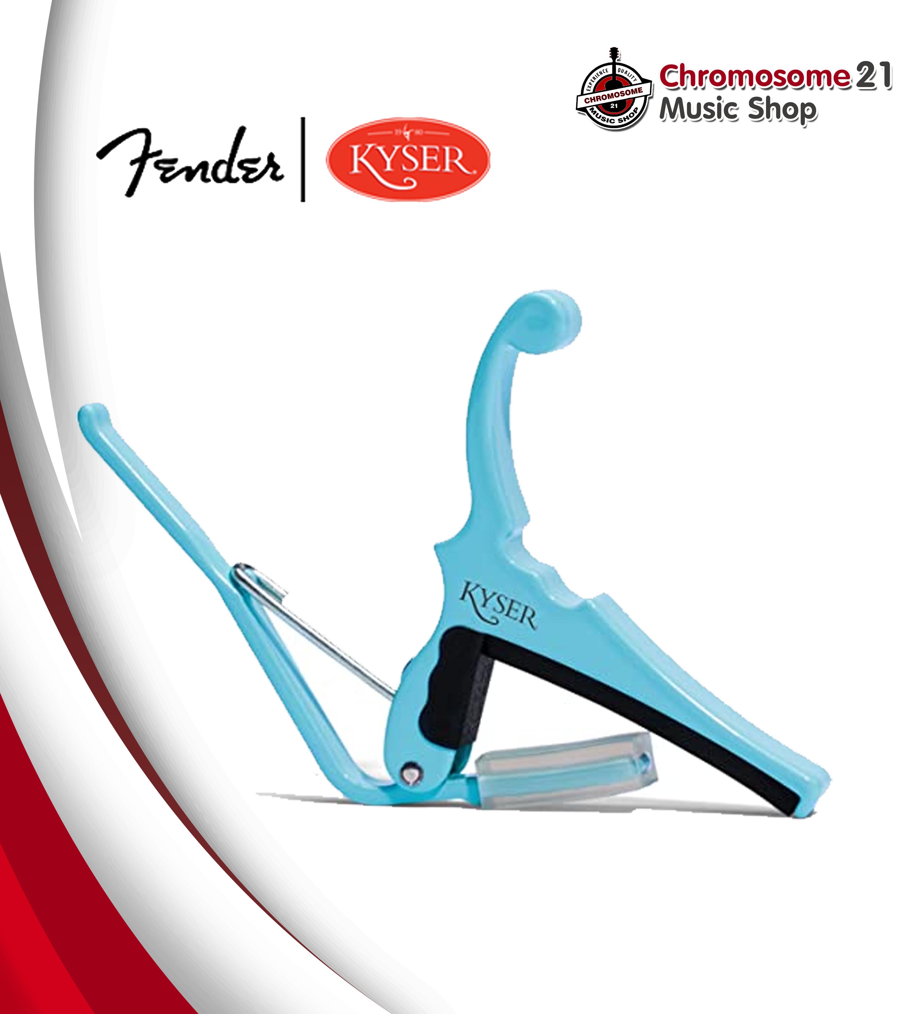 คาร์โป้กีตาร์ไฟฟ้า Fender Kyser สี Daphne Blue