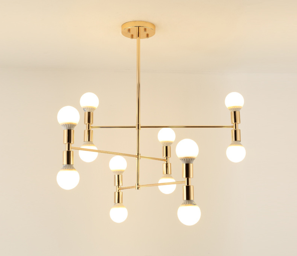 โคมไฟห้อยเพดาน Nordic luxury modern minimalist แบบก้าน 12 หัว 670x1000 mm.