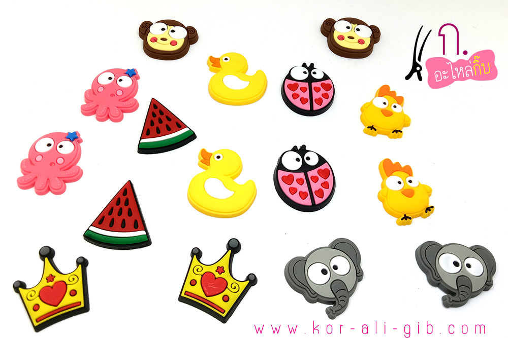 SC012 ตัวติด pvc รวมสัตว์โลกน่ารัก(แพค 10 ชิ้น)