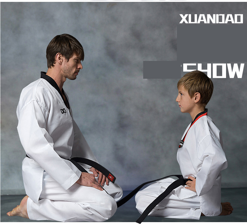 (พร้อมส่ง) ชุดเทควันโด+สาย Taekwondo TCD10001-3P