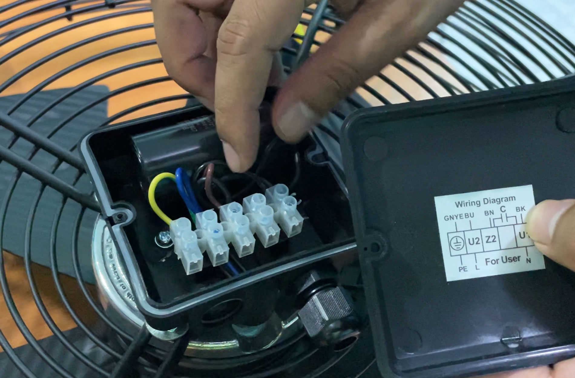 พัดลมคอยล์เย็นห้องเย็น มอเตอร์พัดลมคอยเย็น