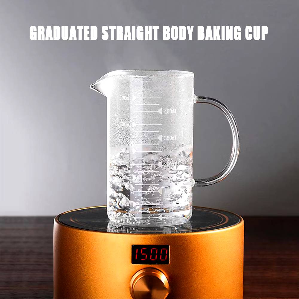 แก้วตวงทนความร้อน มีหูจับ เข้าไมโครเวฟได้ ขนาด 250ml / 350ml / 500ml / 1000ml