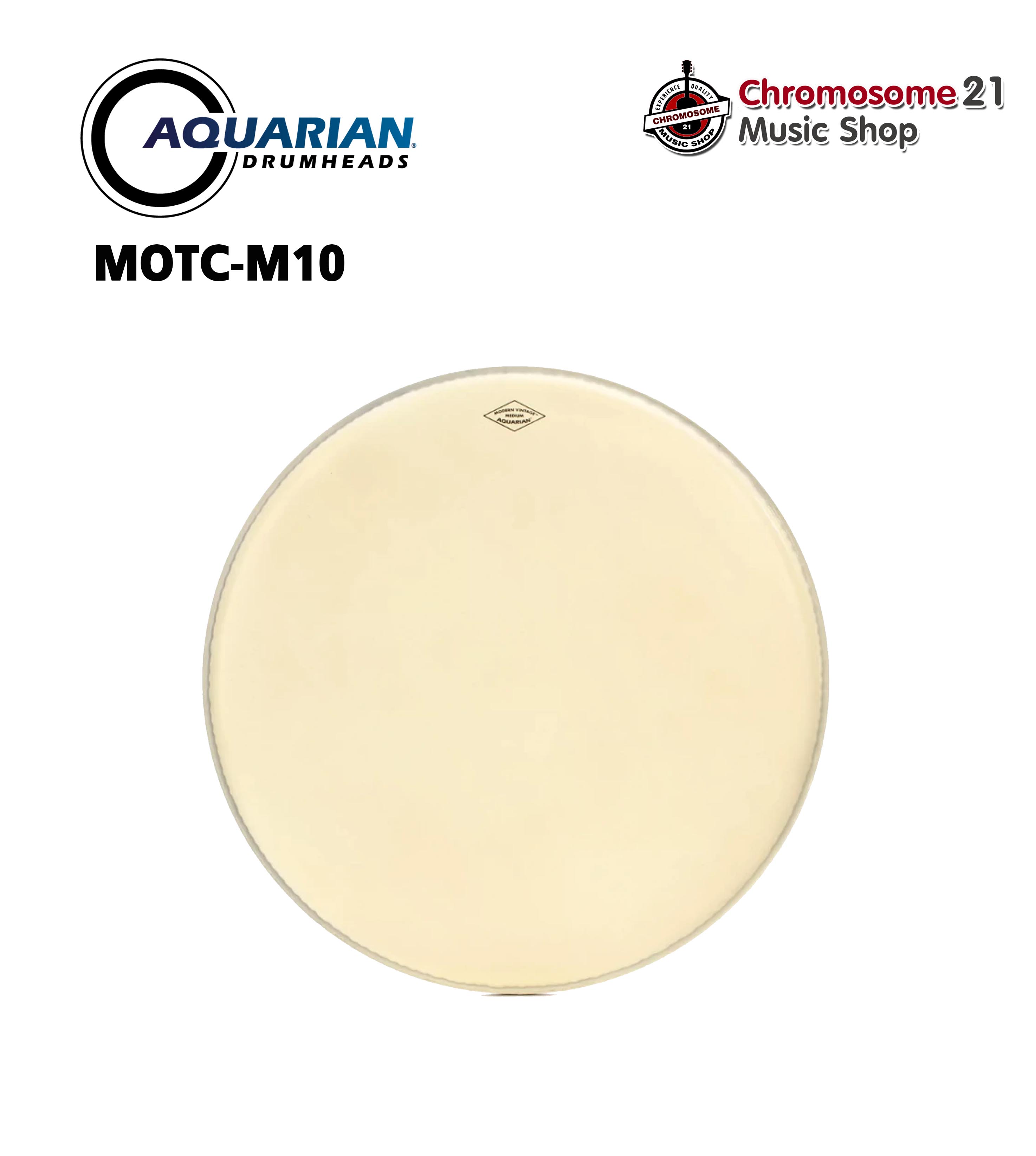 หนังกลอง Aquarian รุ่น Modern Vintage MOTC-M10 (หนังชั้นเดียวเคลือบ Coated ชนิดพิเศษแบบ Vintage) ขนาด10นิ้ว