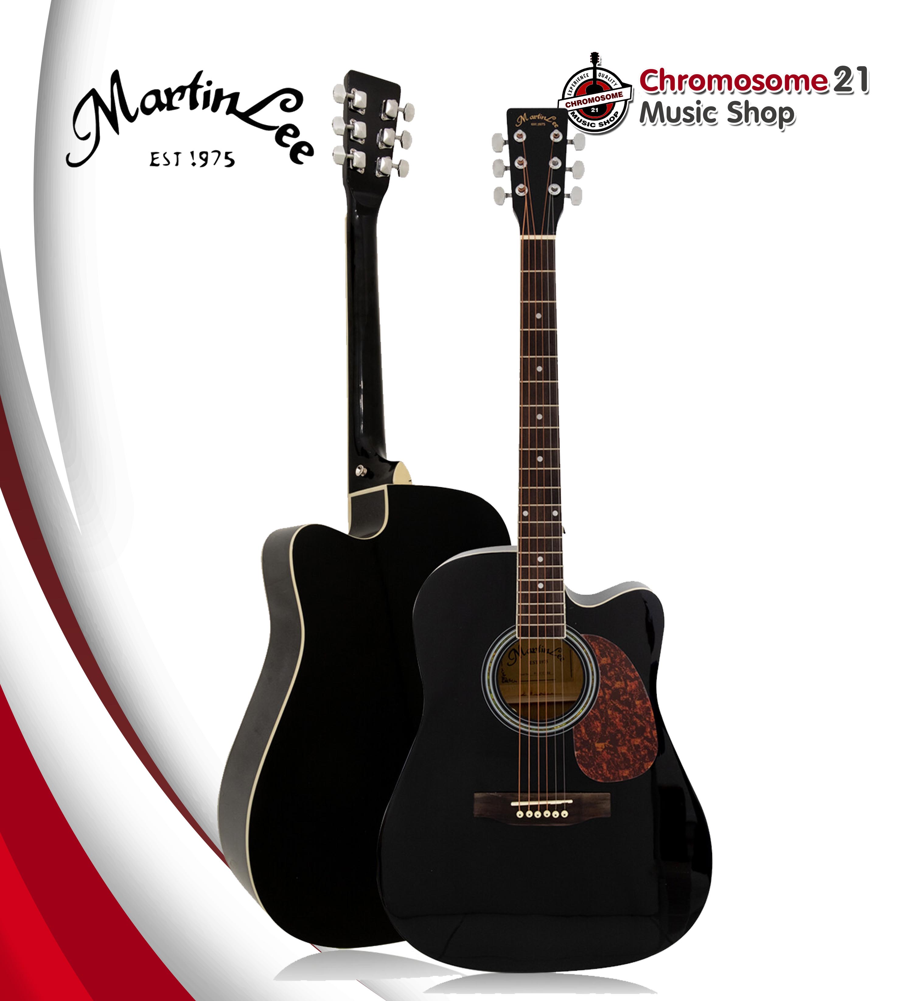 กีตาร์โปร่ง Martinlee ML-41C (สีดำ)
