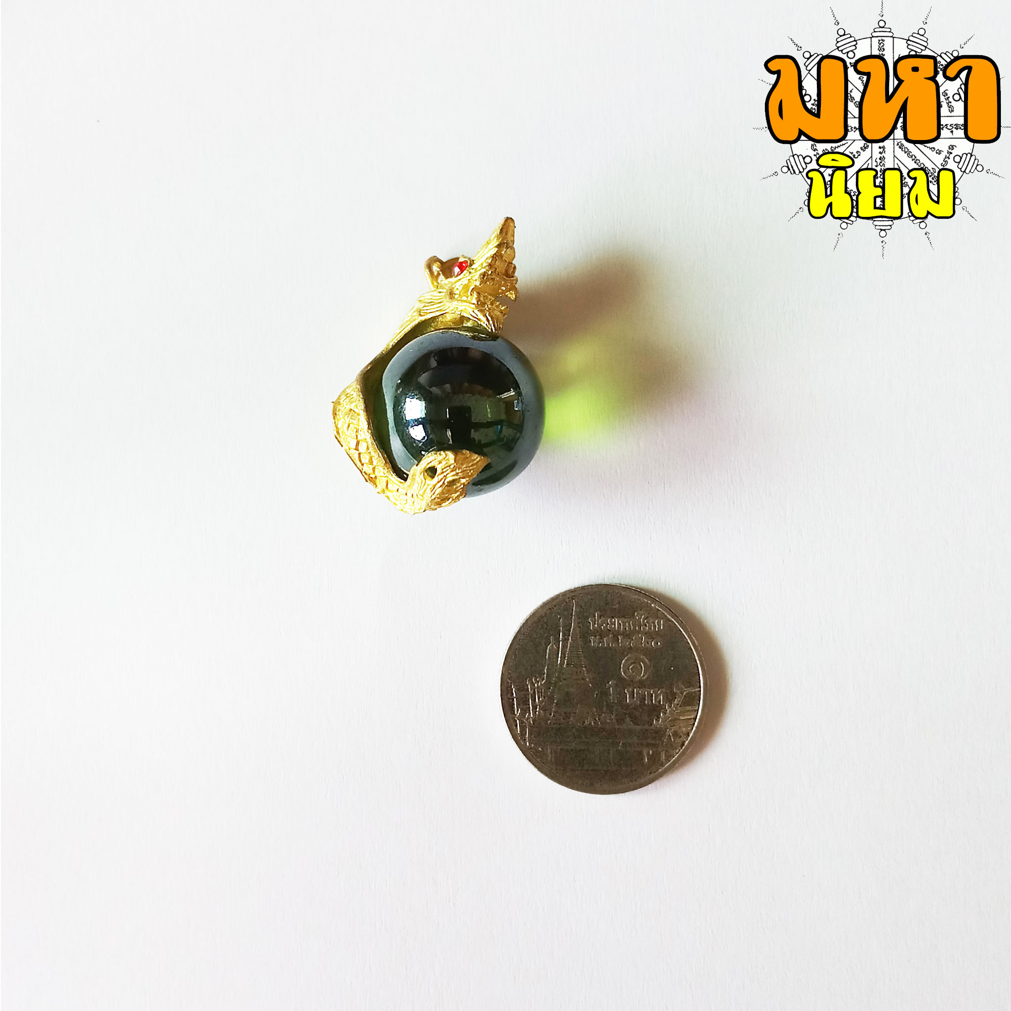 พญานาค คาบลูกแก้ว สีเขียวอ่อน วัดป่าคำชะโนด จ.อุดรธานี