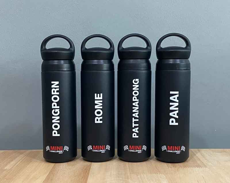 กระบอกน้ำเก็บความเย็น พร้อมพิมพ์ ใส่ชื่อ ขนาด 350 mL.