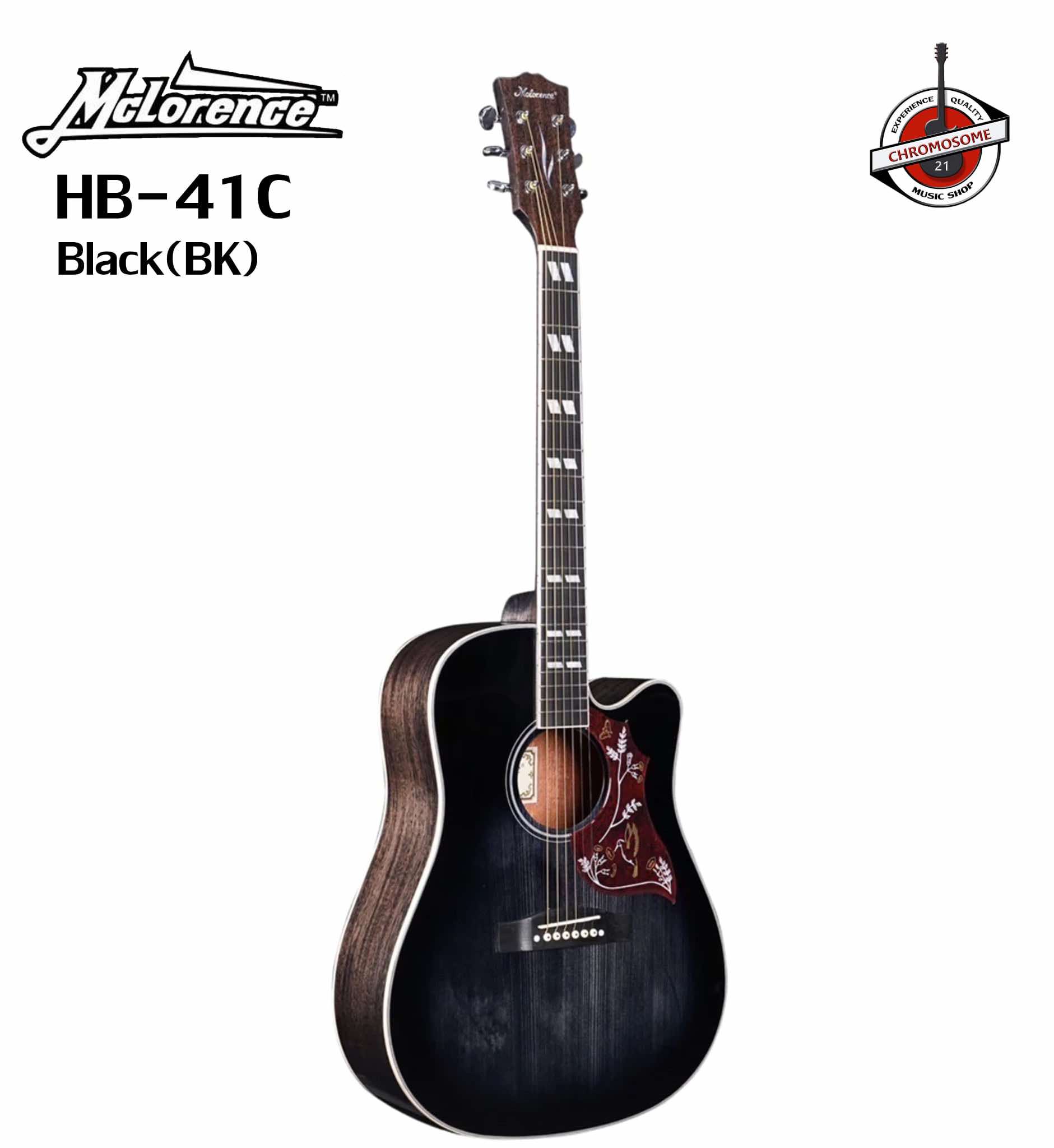 กีตาร์โปร่ง Mclorence HB-41C สี Black(BK)