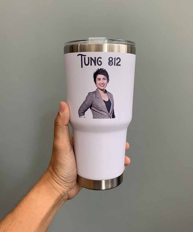 แก้วเก็บความเย็น แก้วน้ำพิมพ์ลาย 4 สี