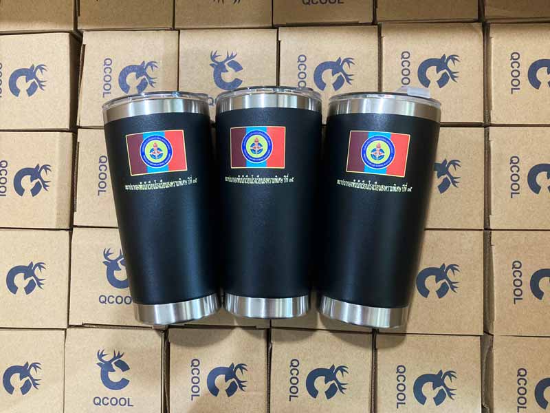 แก้วน้ำ Tumbler 20 Oz เก็บความเย็นพิมพ์สัญลักษณ์ โลโก้ ทหาร ตำรวจ