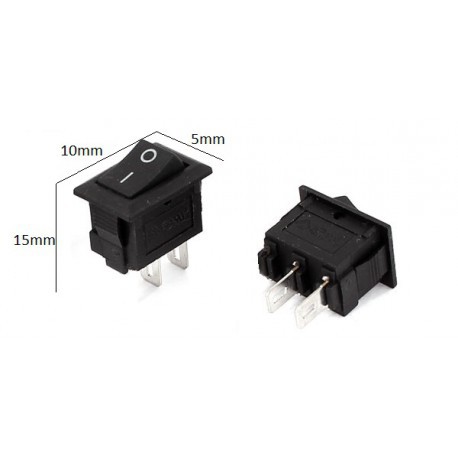 Push Switch สวิตซ์ 2ขา KCD11 3A 250V 10x15 mm