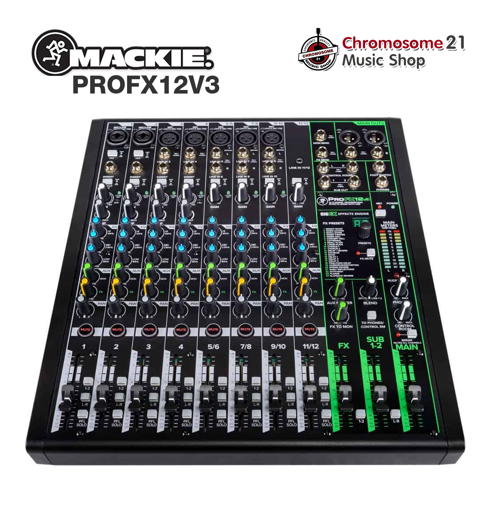 Mackie ProFX12 V3 มิกเซอร์ อนาล็อก12 แชนแนล