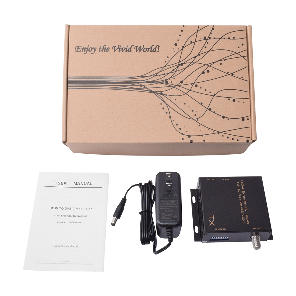 HDMI TO DVB-T Modulator อุปกรณ์แปลงสัญญาณ HDMI เป็นสัญญาณทีวีดิจิตอล HD เป็น DVB-T ผ่านสายเคเบิล ได้ไกลถึง 500 เมตร