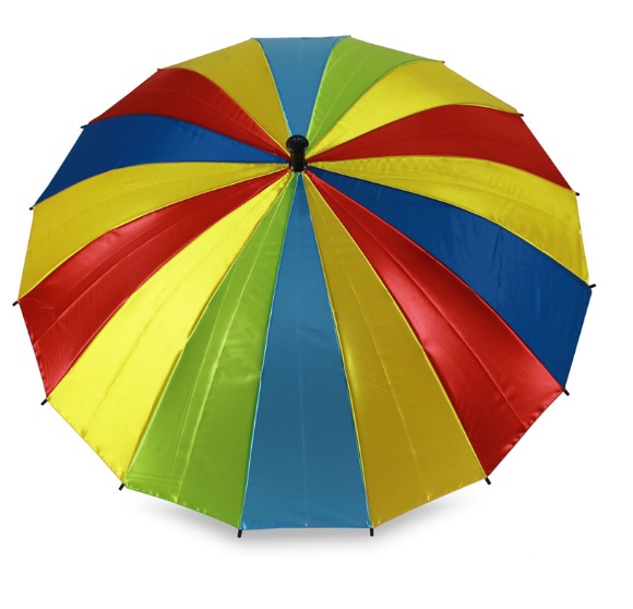 ร่มไม้เท้าสีรุ้ง 16 ก้าน