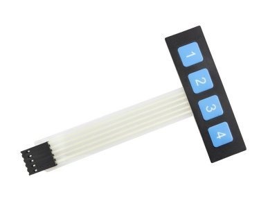 Membrane 1x4 Matrix Keypad (แบบมีตัวเลข)