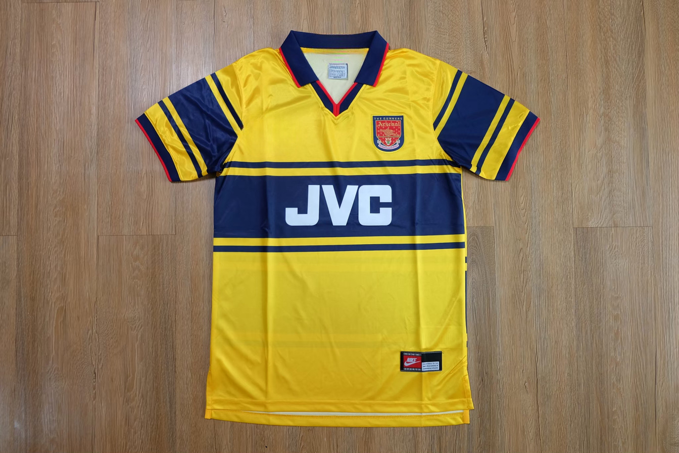 Retro เสื้อย้อนยุคอาร์เซนอล - Arsenal Away Retro Football Jersey Arsenal Away 1998/99