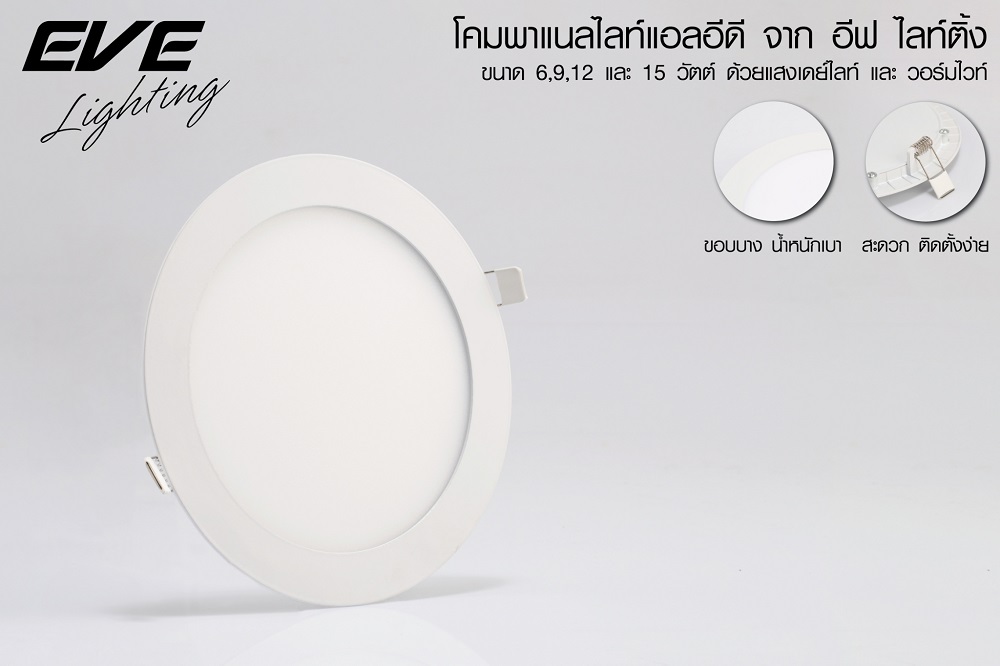 โคม LED Panel หน้ากลม