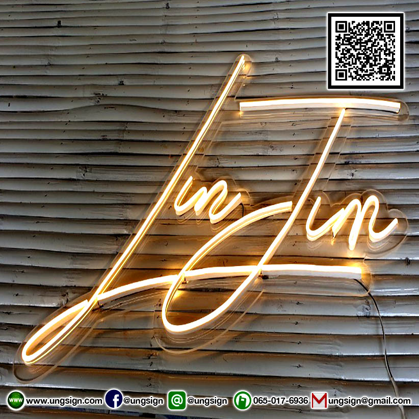 LunJum ป้ายนีออนเฟรคสำหรับตัดแบล๊คดอร์ปงานแต่งงาน สวยและโดนเด่น สำหรับงานที่พิเศษเหนือใตร ใช้งานเสร็จนำไปตกแต่งบ่างได้เลย