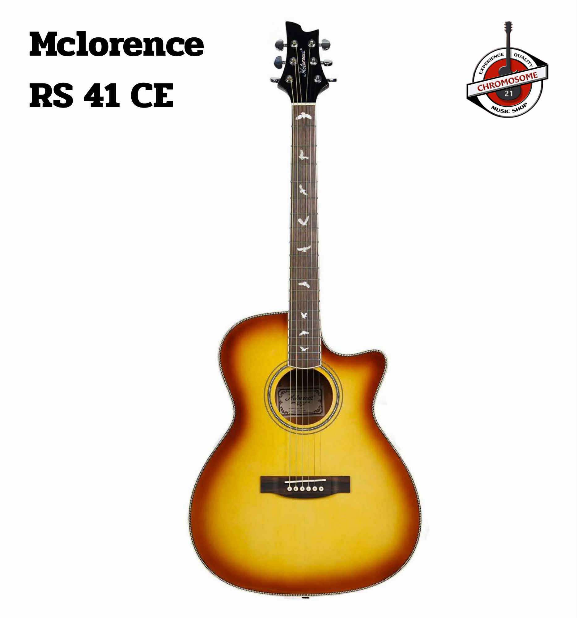 กีตาร์โปร่งไฟฟ้า Mclorence rs 41 ce (สี Sunburst)