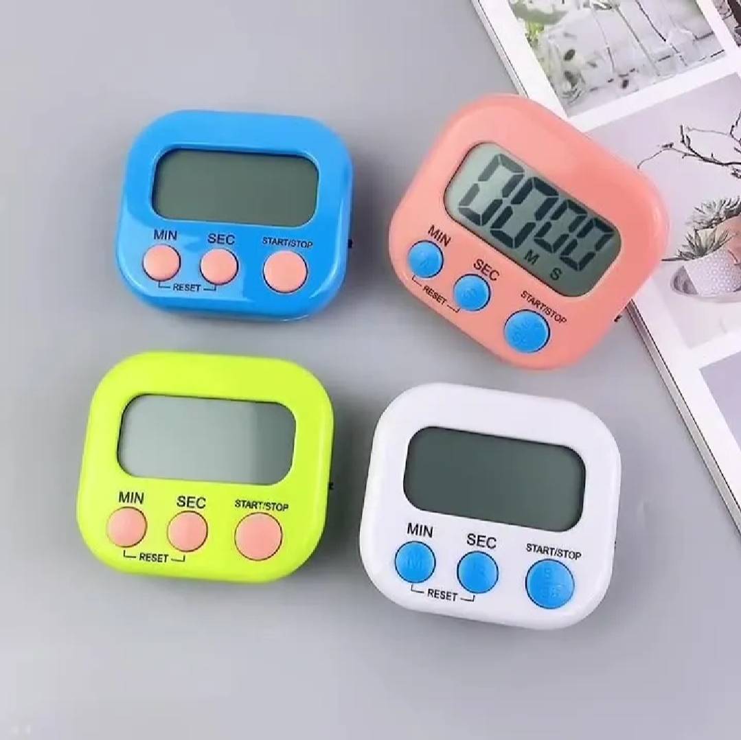 นาฬิกาจับเวลาดิจิตอล ที่จับเวลา / นับถอยหลัง ที่ตั้งเวลาทำอาหาร นาฬิกาจับเวลาในครัว
