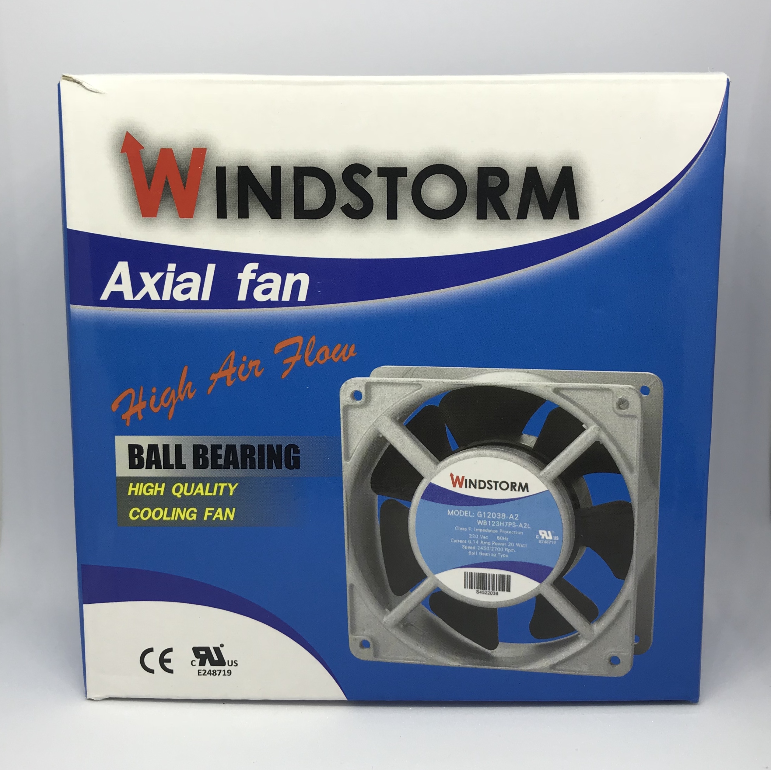 พัดลมระบายอากาศ ขนาด4.5" เหลี่ยม WB123-A2LG