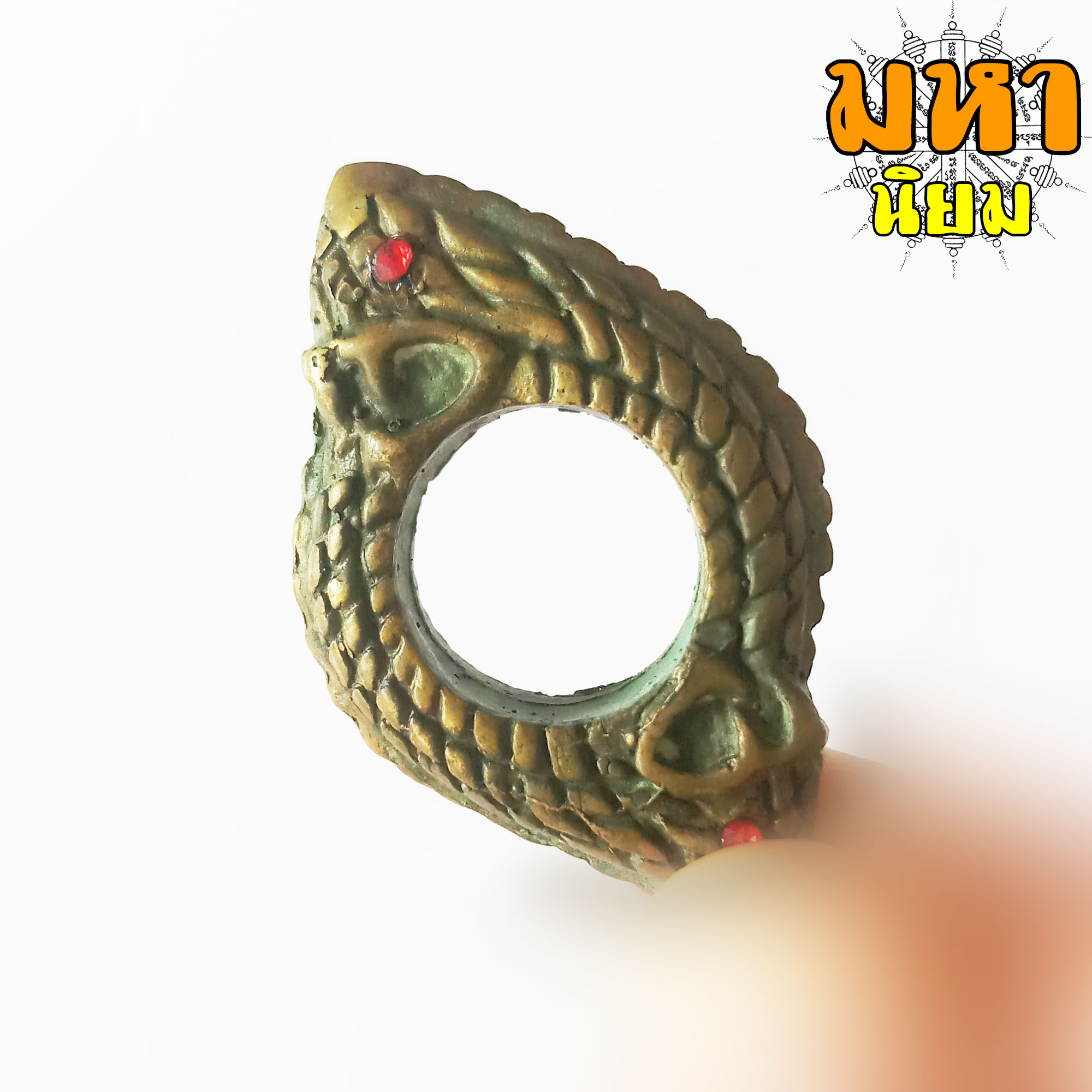 บ่วงบาศ พญานาคราช ตาแดง วัดป่าคำชะโนด จ.อุดรธานี เนื้อทองเหลือง