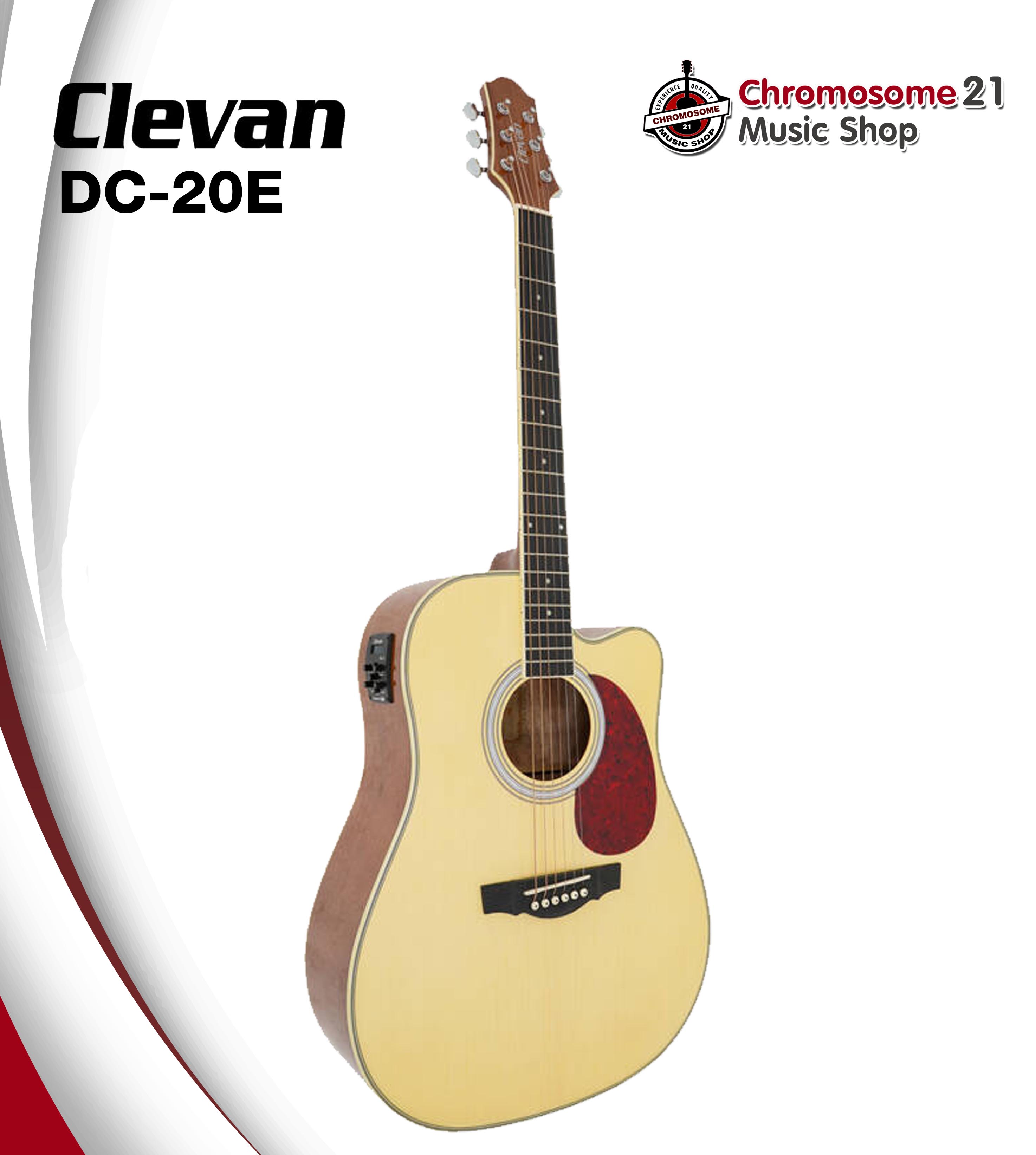 กีตาร์โปร่งไฟฟ้า Clevan DC20E